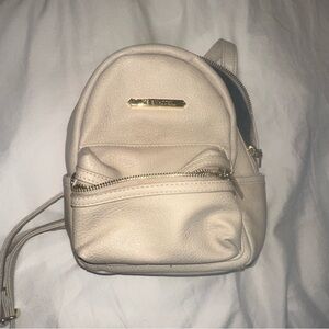Steve Madden Beige Mini Backpack Crossbody Bag - Women